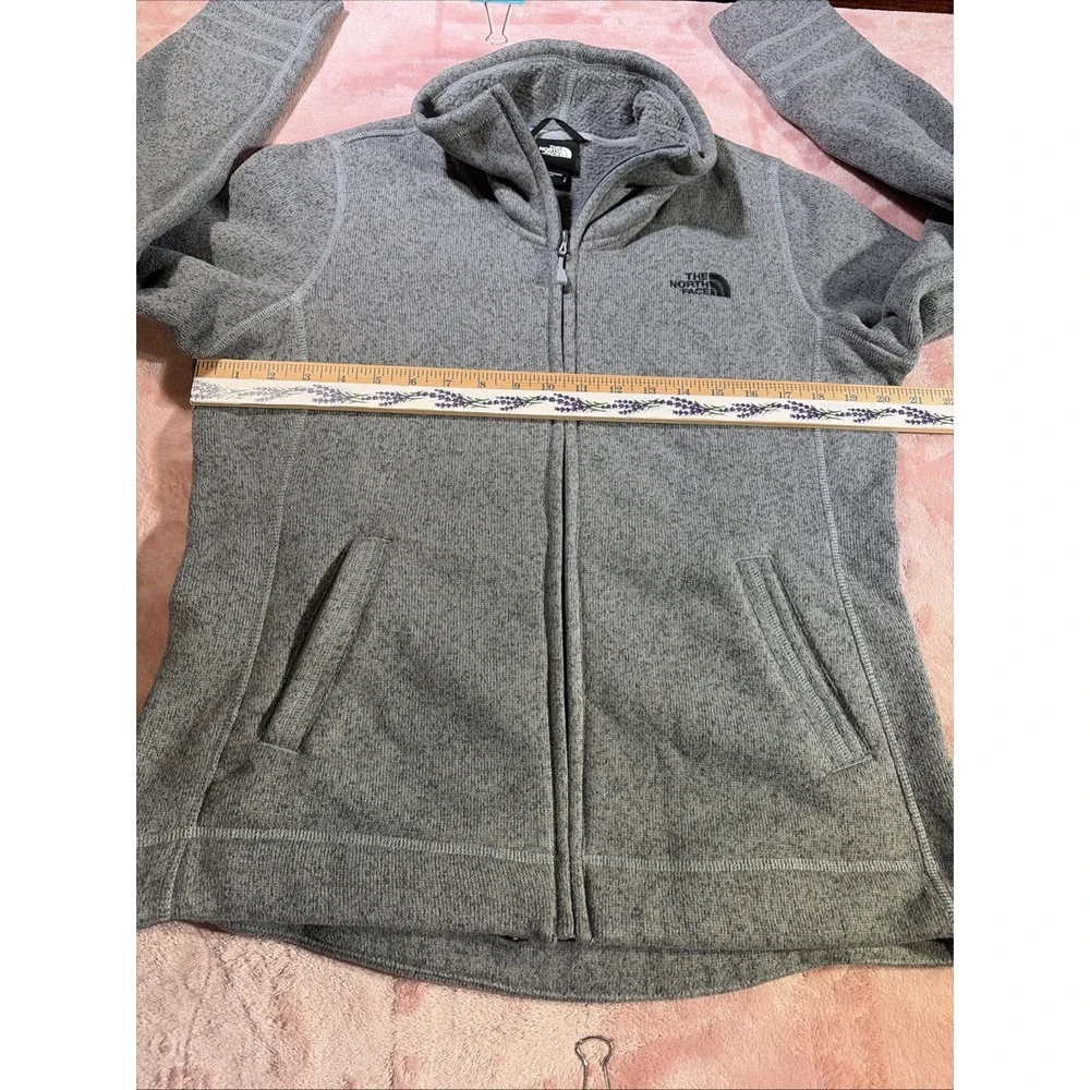 The North Face Womens Crescent Full Zip Sweater Fleece Jacket Grey Heather L